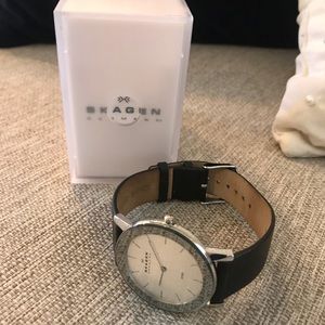 Brown leather Skagen Watch